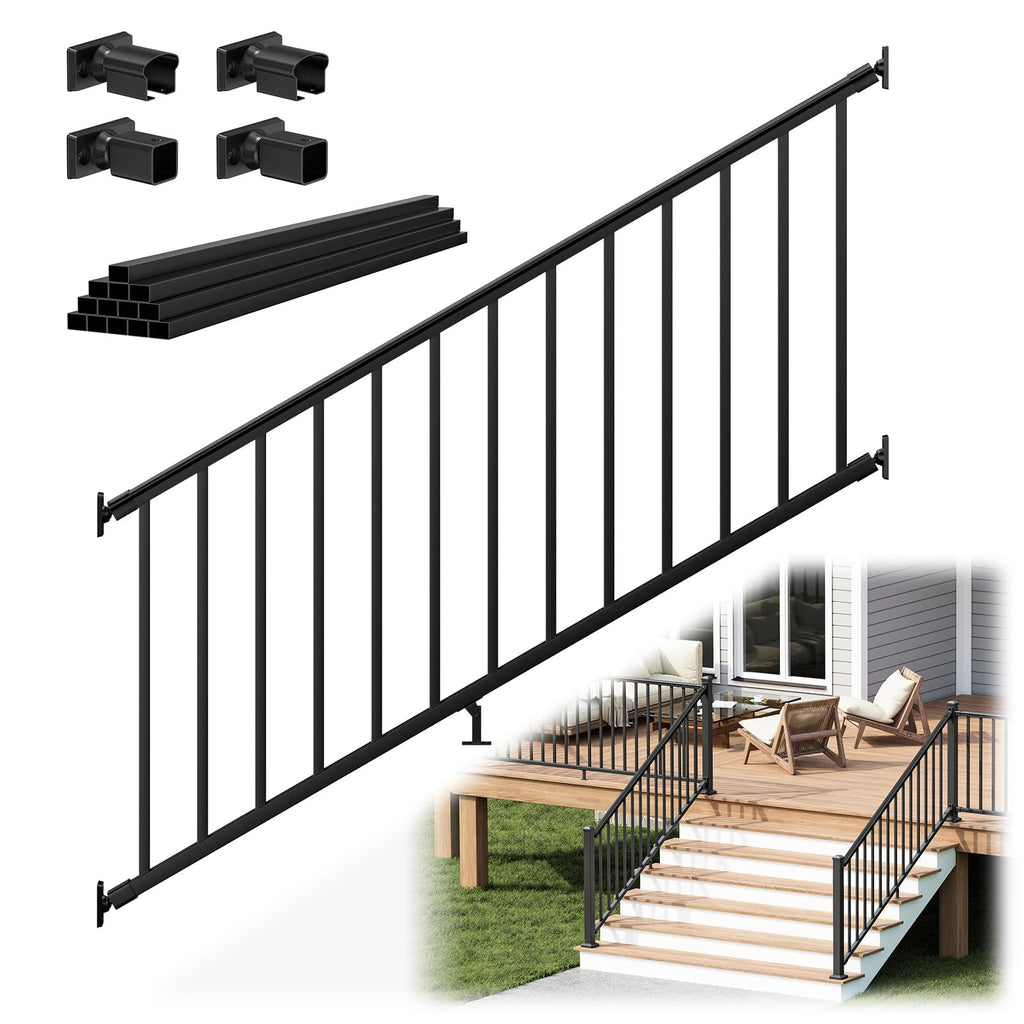 Black Aluminum Deck Railing Kit X760049