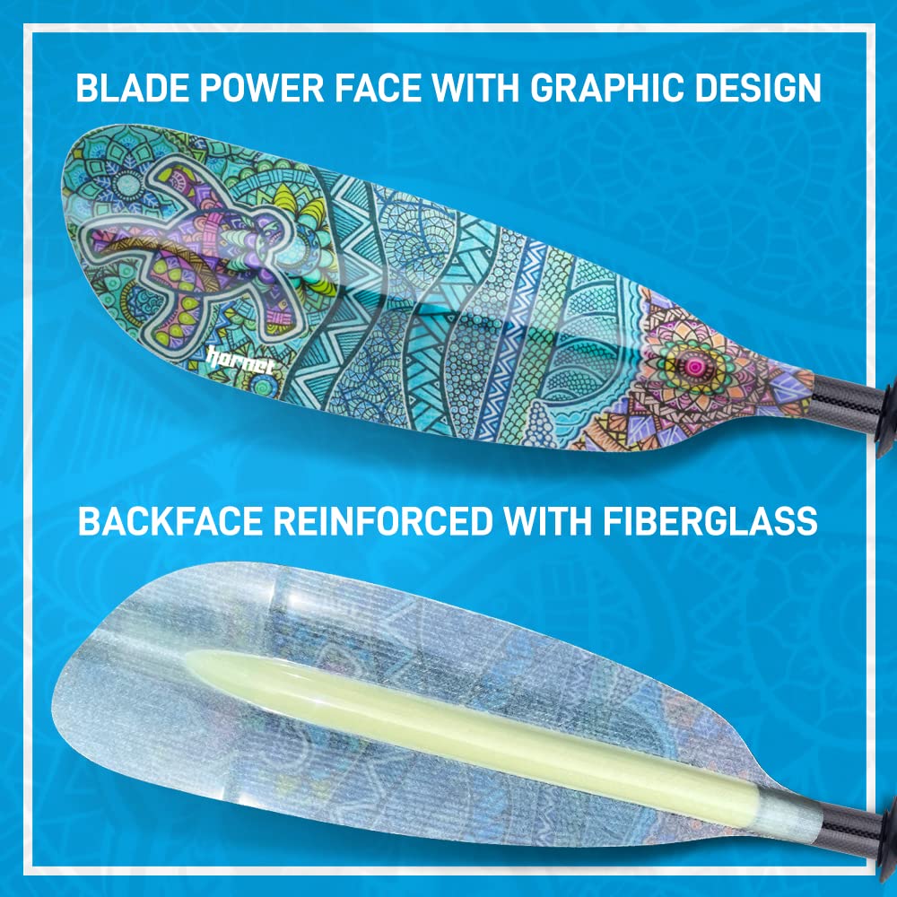 Fiberglass Kayak Paddle 90.5 inches Adjustable Carbon Fiber Shaft S82898