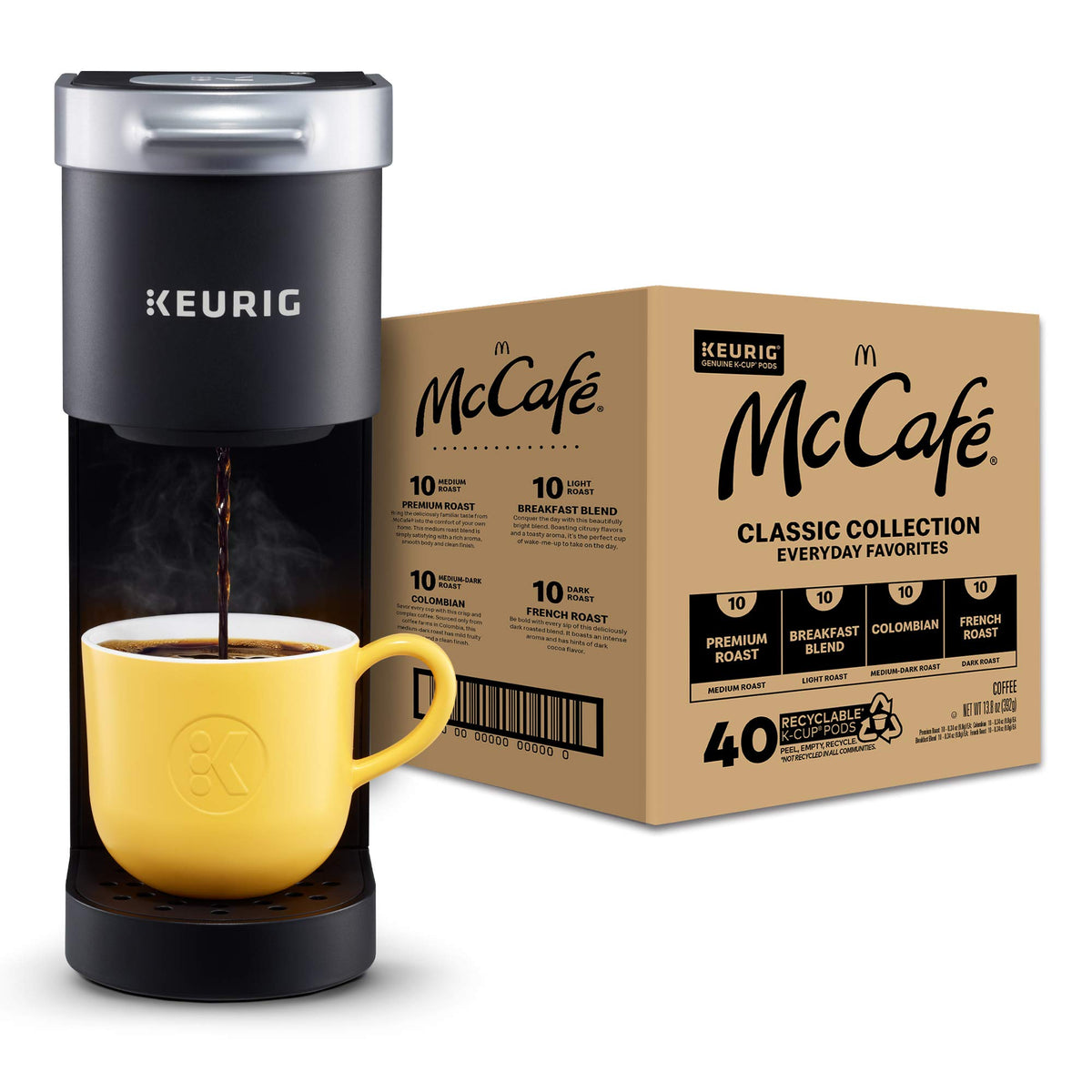 Single Serve K-Cup Pod Coffee Maker, Black, 40 Count T361290