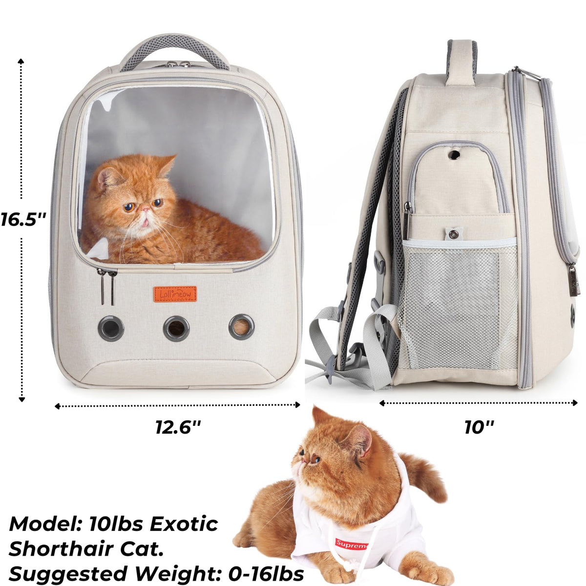 Pet Carrier Backpack, Airline-Approved (Beige) G8272