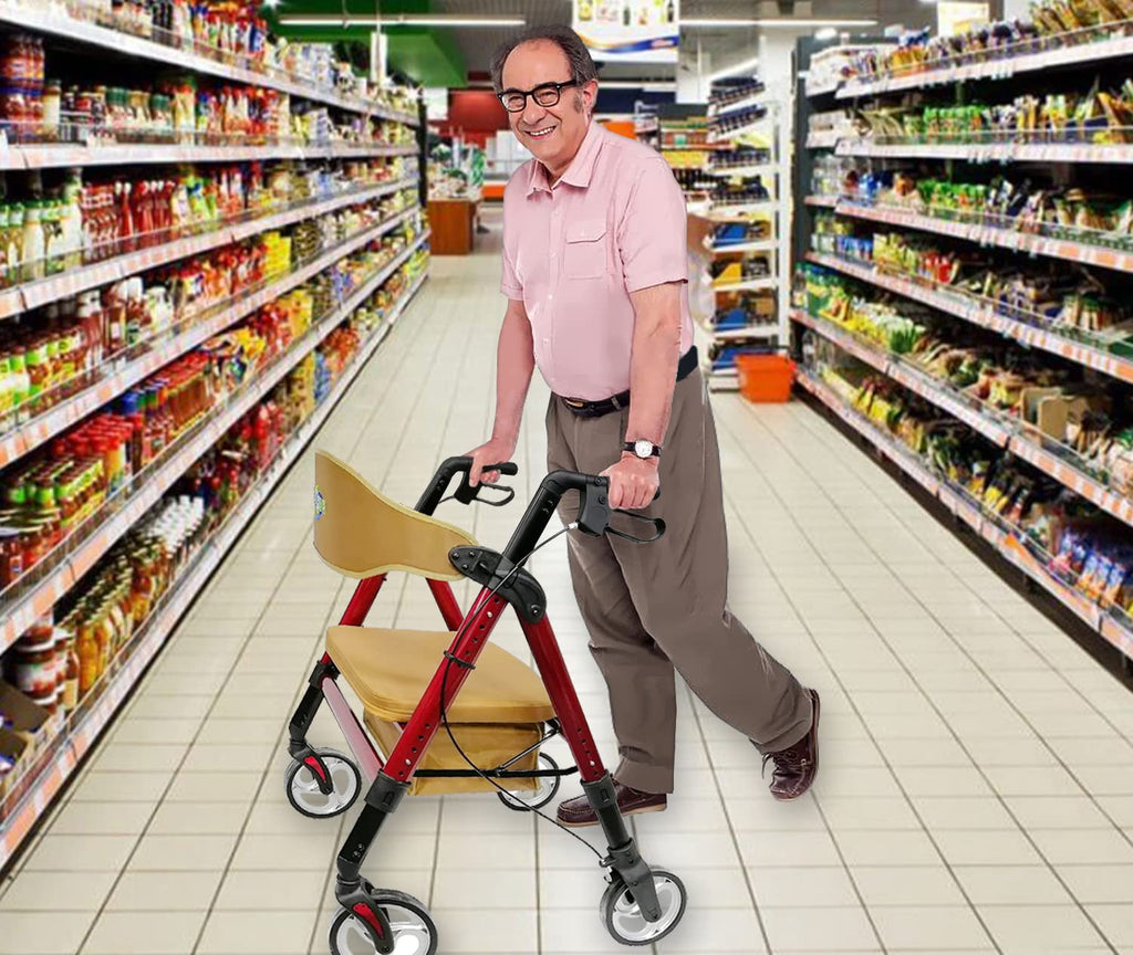 Heavy Duty 4 Wheel Rollator Walker with Seat L509