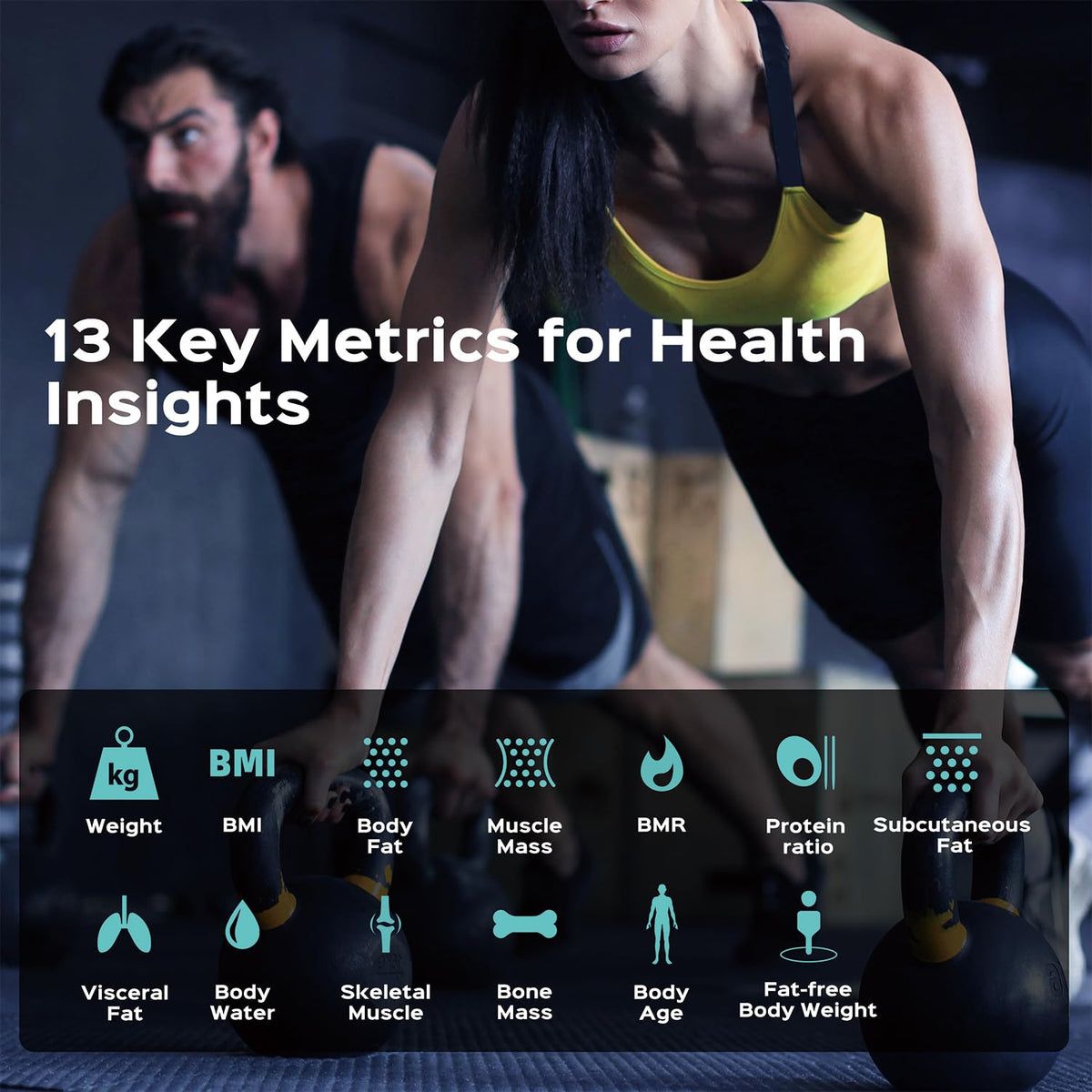 Smart Weight Scale with BMI Body Fat Muscle Mass P651787