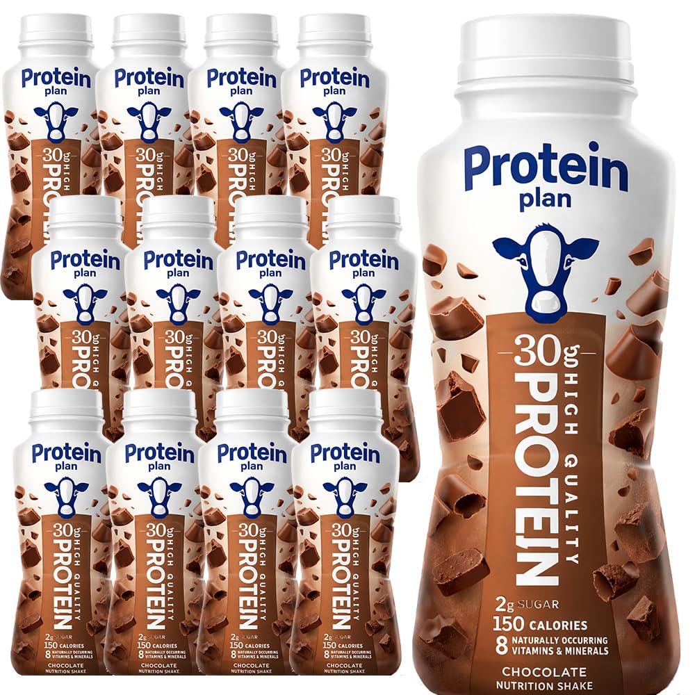 Chocolate High Protein Shake 30g Protein 12 Pack Bottles B853392