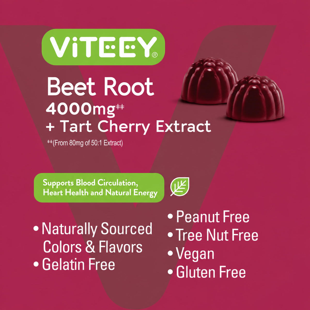 Beet Root Gummies 4000mg & Tart Cherry G8876