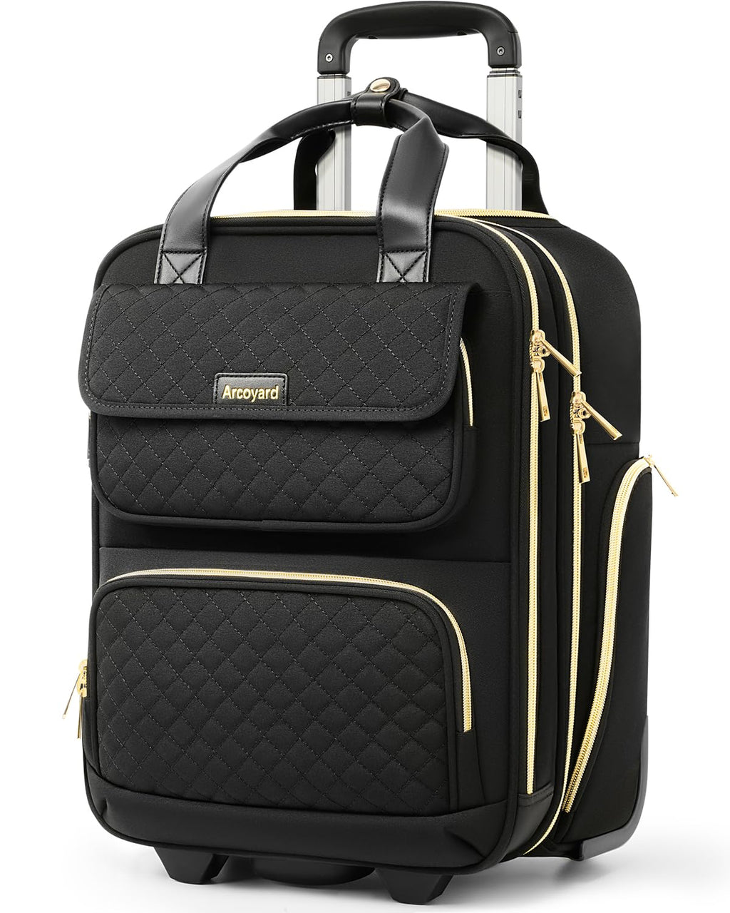Black 16-Inch Underseat Carry On Luggage with Wheels E57259