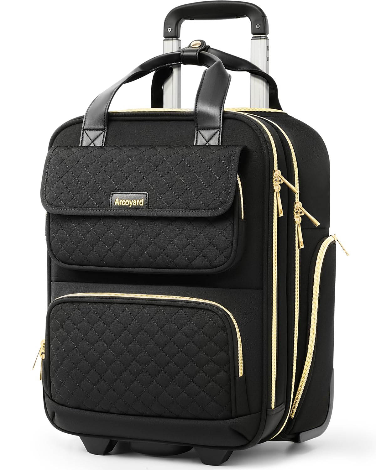 Black 16-Inch Underseat Carry On Luggage with Wheels E57259