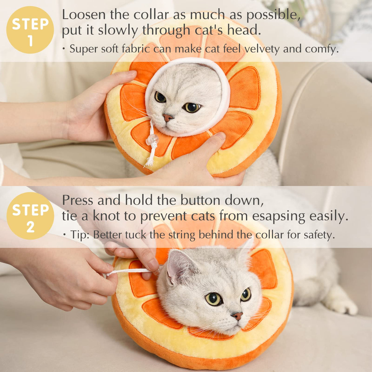 Adjustable Soft Cat Cone Collar Q791075