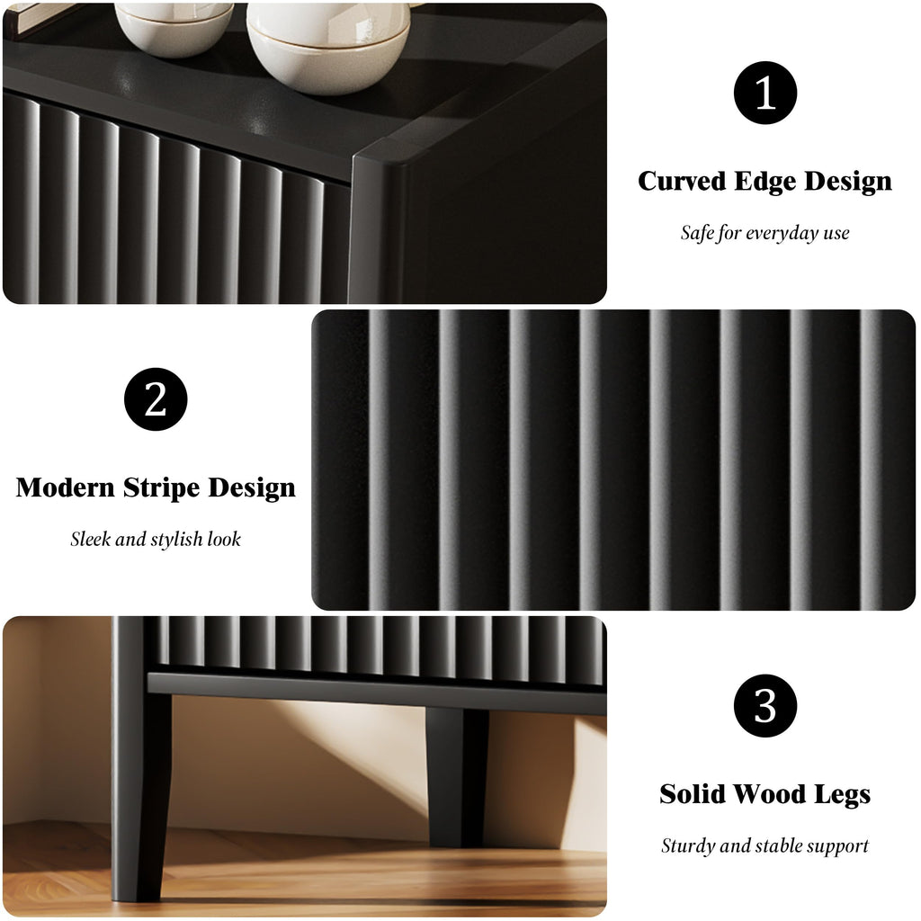 Black 4 Drawer Dresser L708134