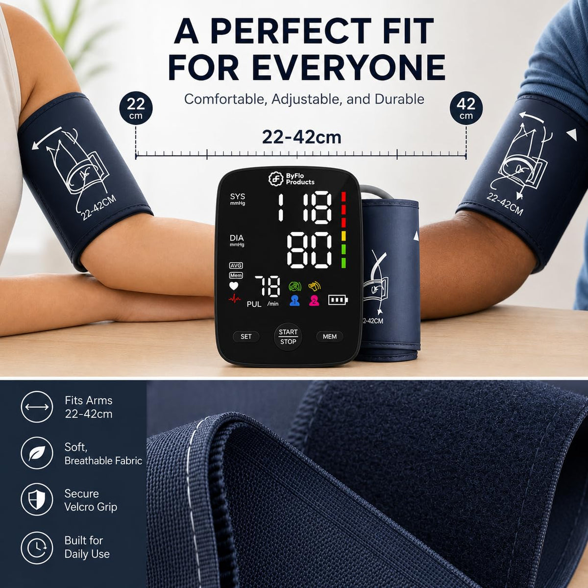 Blood Pressure Monitor Arm Cuff USB-C R167
