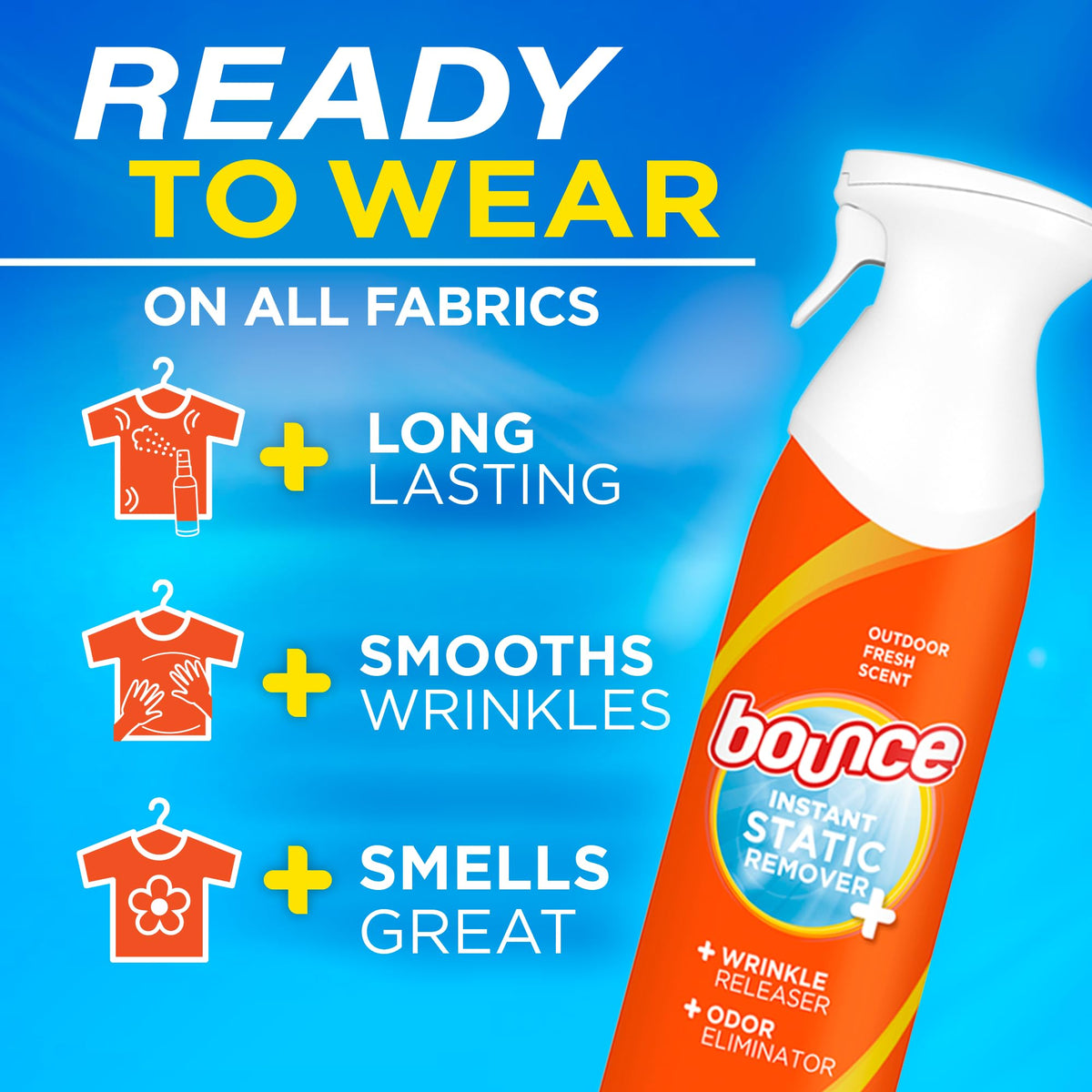 3 in 1 Wrinkle Releaser Clothing Spray 9.7 ounces Pack of 2 Y4173
