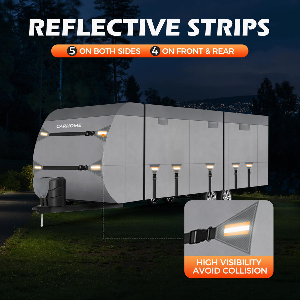 30-33FT 9 Layers Waterproof Travel Trailer RV Cover Q45074