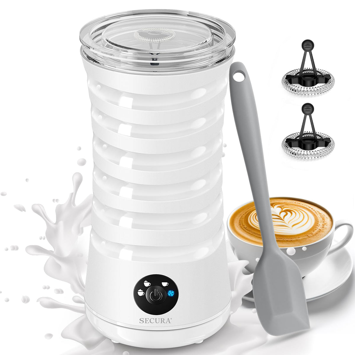 4-in-1 Electric Milk Frother White S689140