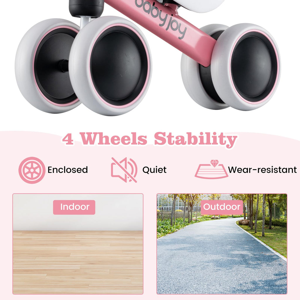 No Pedal 4 Wheels Toddler Balance Bike with Soft Seat L888458