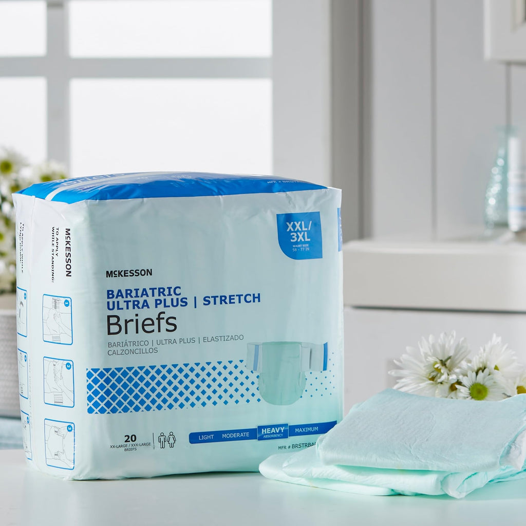 Heavy Absorbency Stretch Briefs, XXL/3XL, 80 ct C212