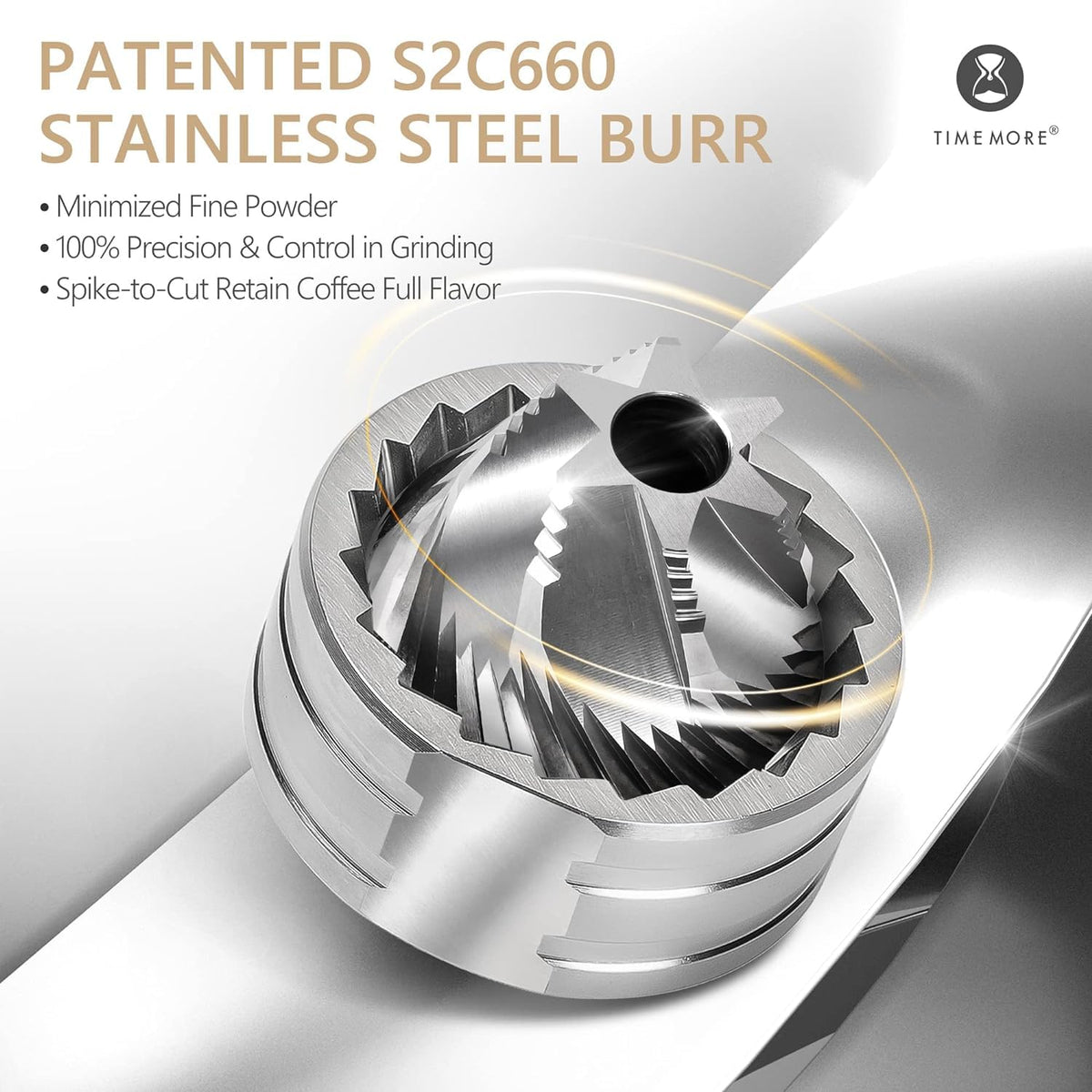 Manual Coffee Grinder with Stainless Steel Conical Burr, 25g, Black Y9825