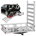 500LBS Heavy-Duty Aluminum Hitch Cargo Carrier with Ramp Y9831