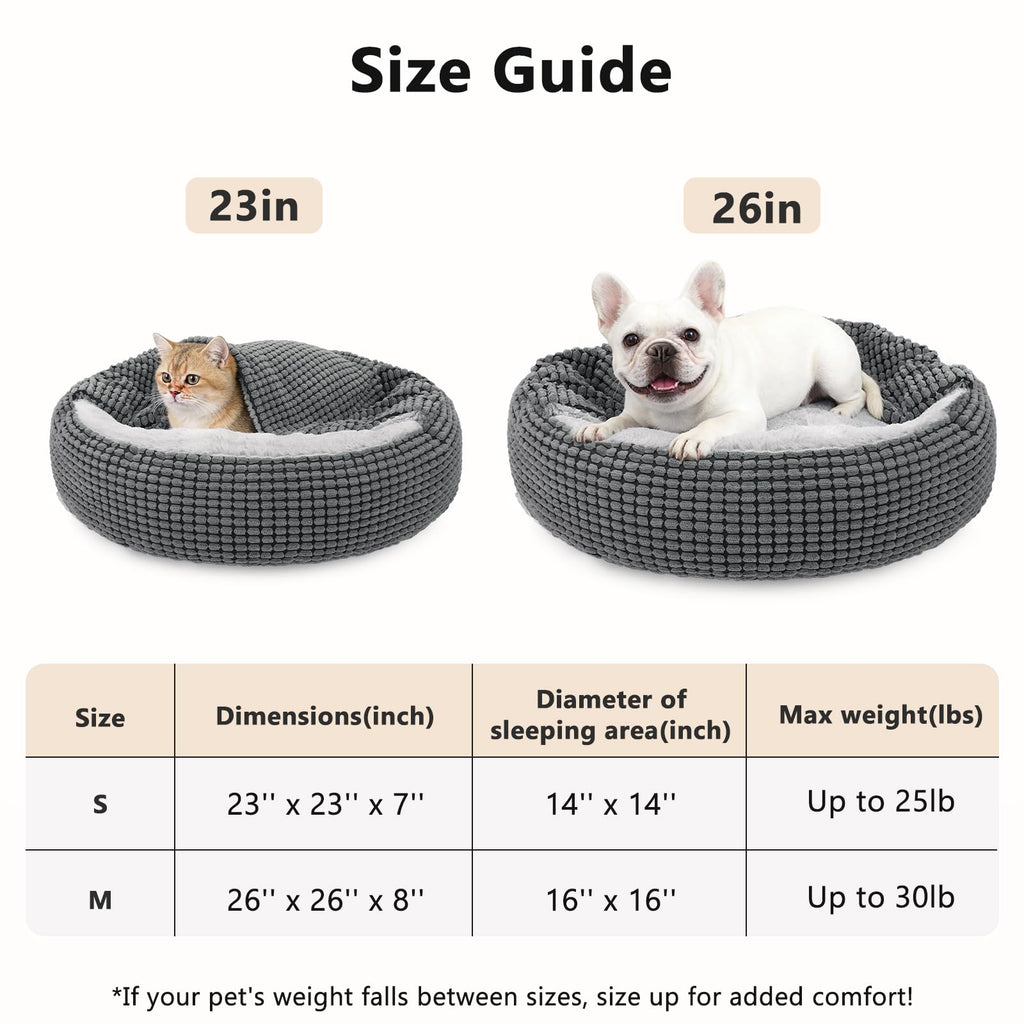 Small Dog Bed with Attached Blanket, 23inch S463751