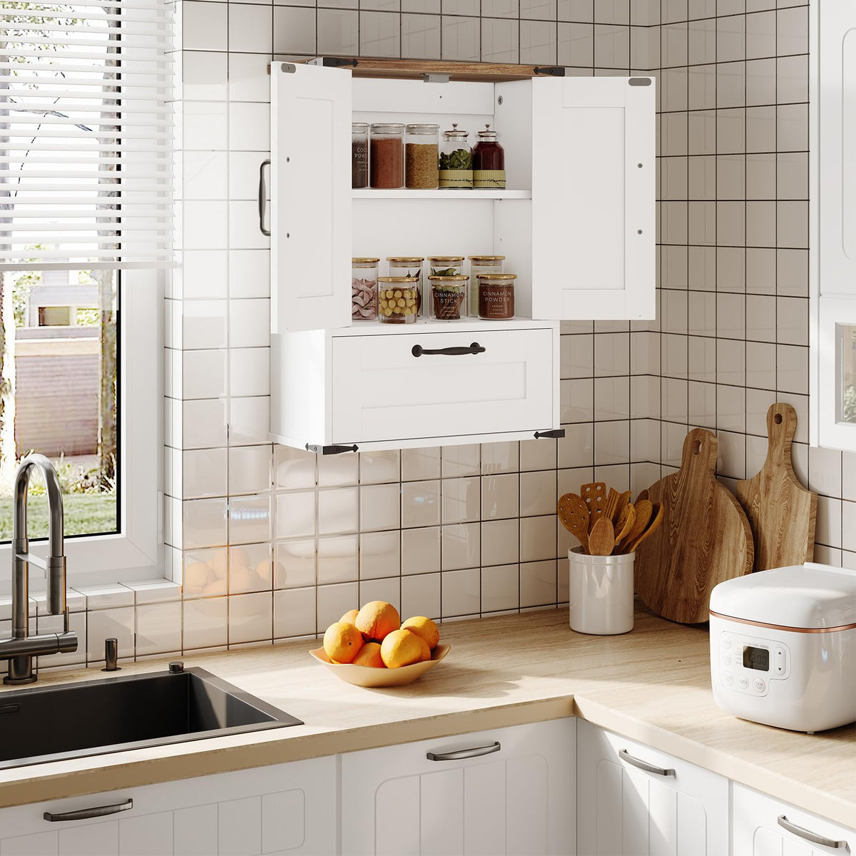 Wall Mounted Cabinet with Adjustable Shelf A23695