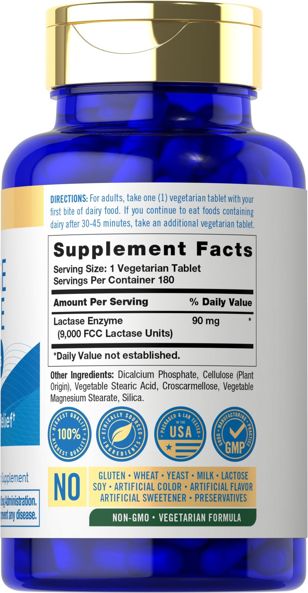 Lactase Enzyme Tablets 180 Pills E7999