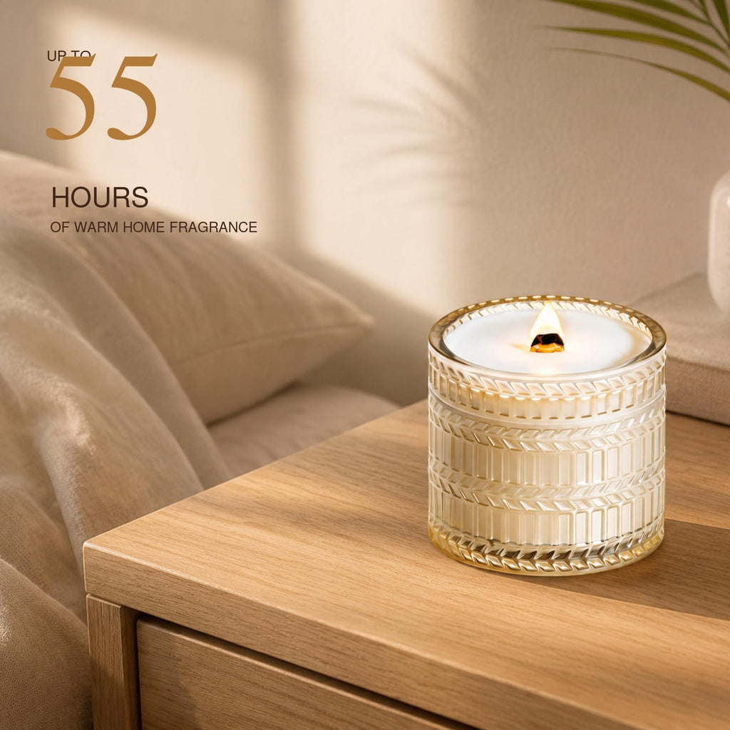 Vanilla Coconut Wood Wick Candle 7.4 oz T899