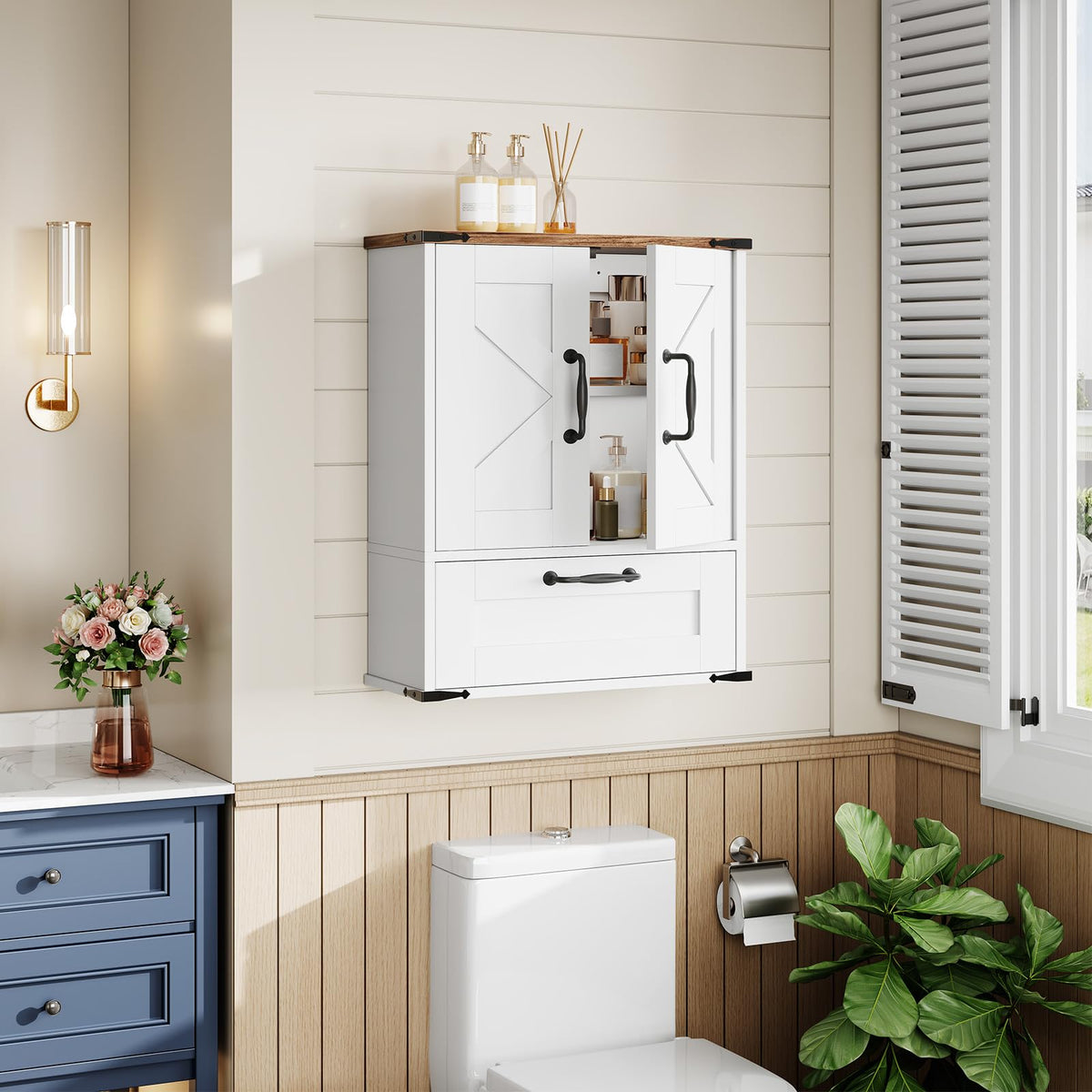 Wall Mounted Cabinet with Adjustable Shelf A23695