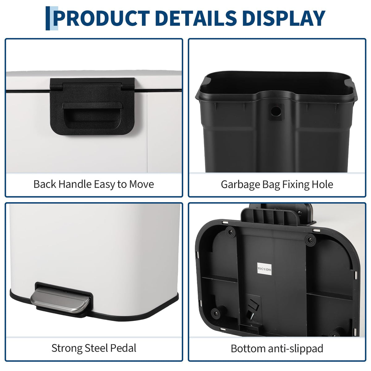 Stainless Steel 50L Trash Can I3537