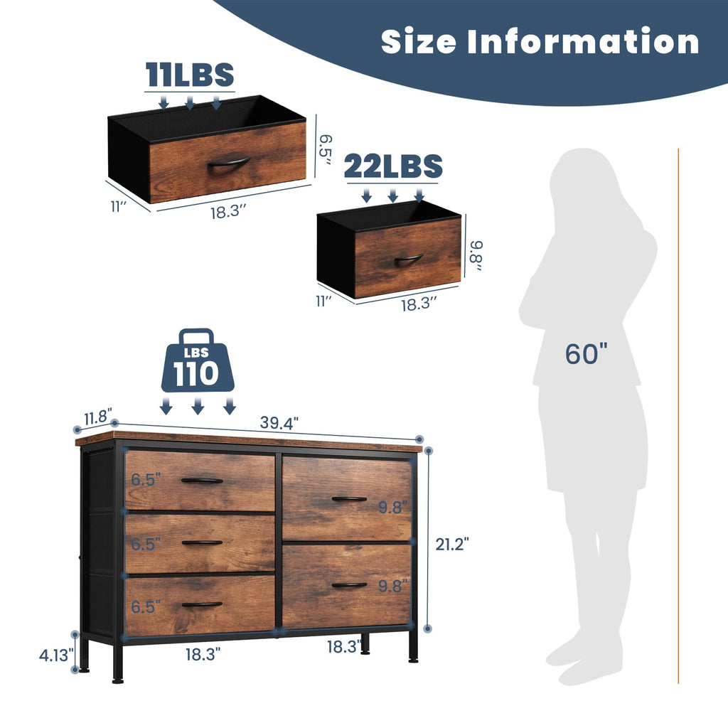 5 Drawer TV Stand D2968