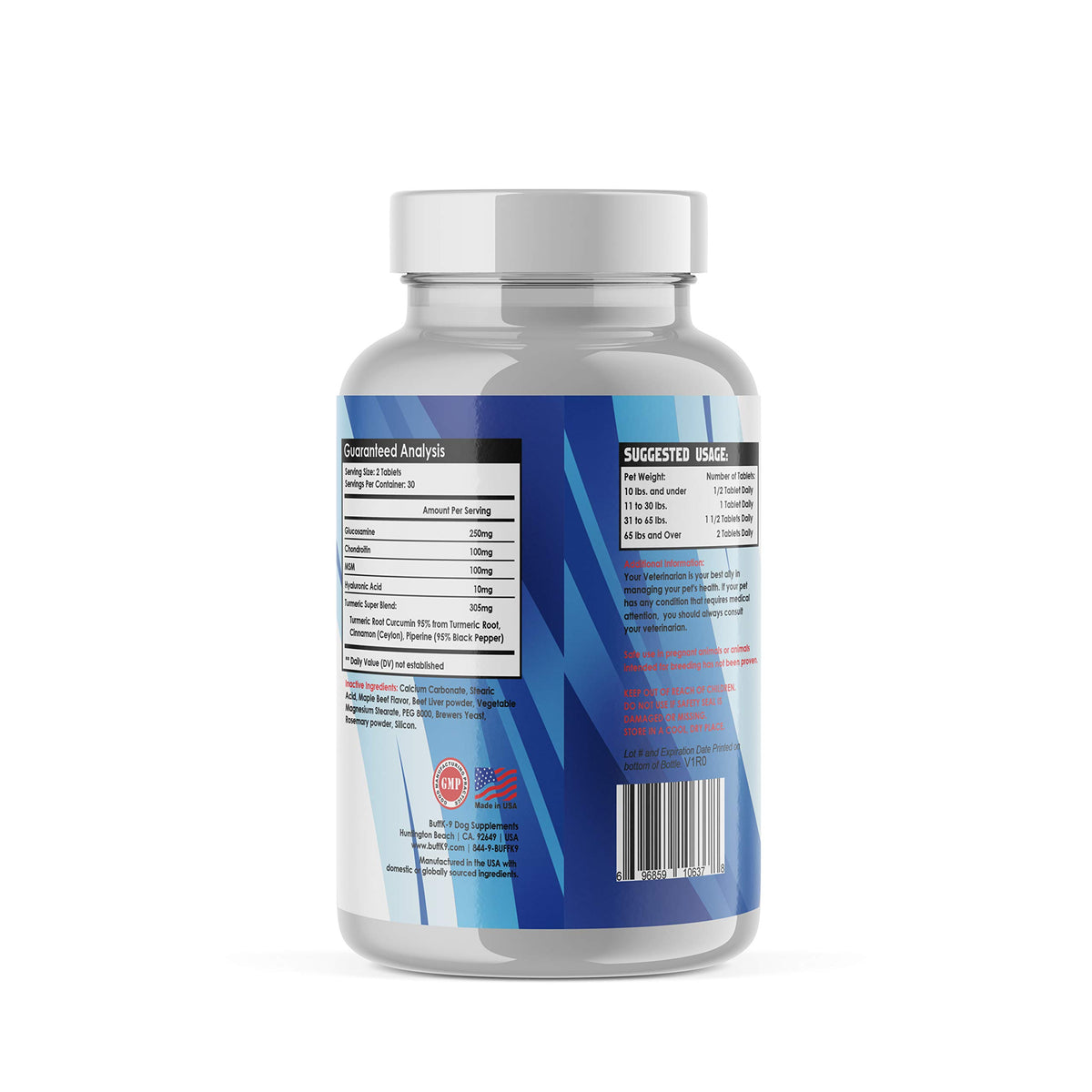 Dog Hip & Joint Supplement with Glucosamine, Chondroitin, MSM, Turmeric I319180
