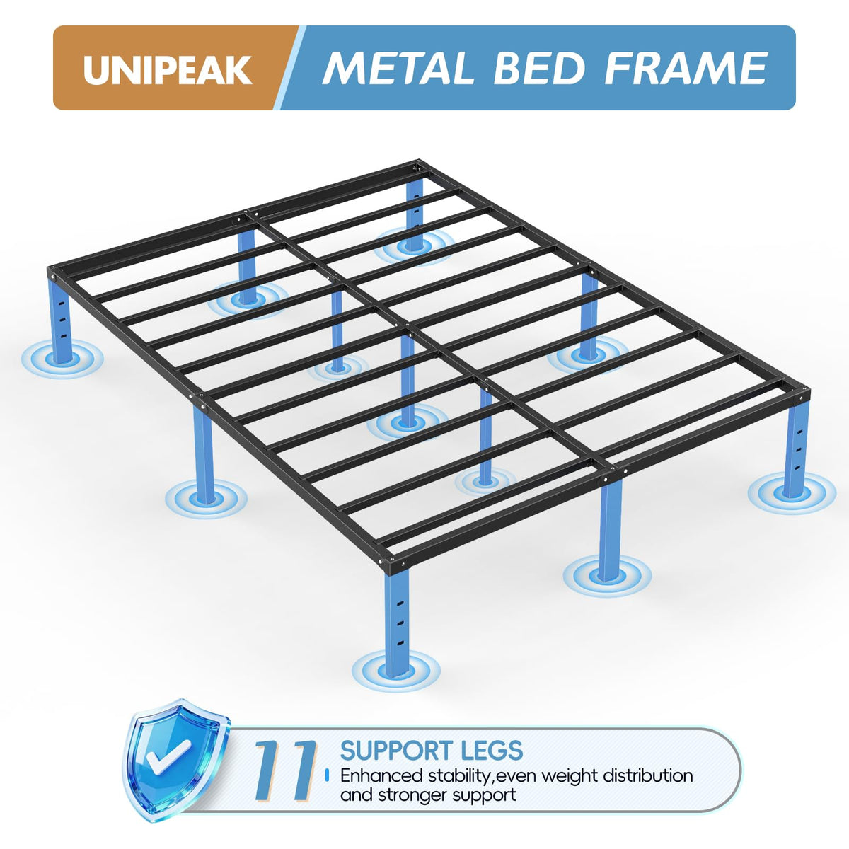Queen Metal Platform Bed Frame with Storage M500649