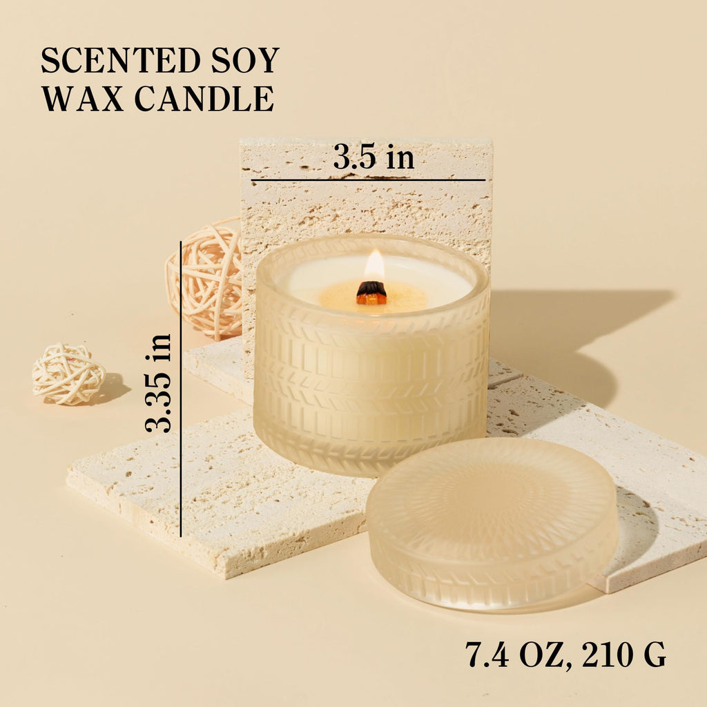 Vanilla Coconut Wood Wick Candle 7.4 oz T899