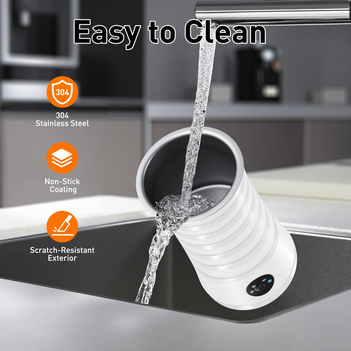 4-in-1 Electric Milk Frother White S689140