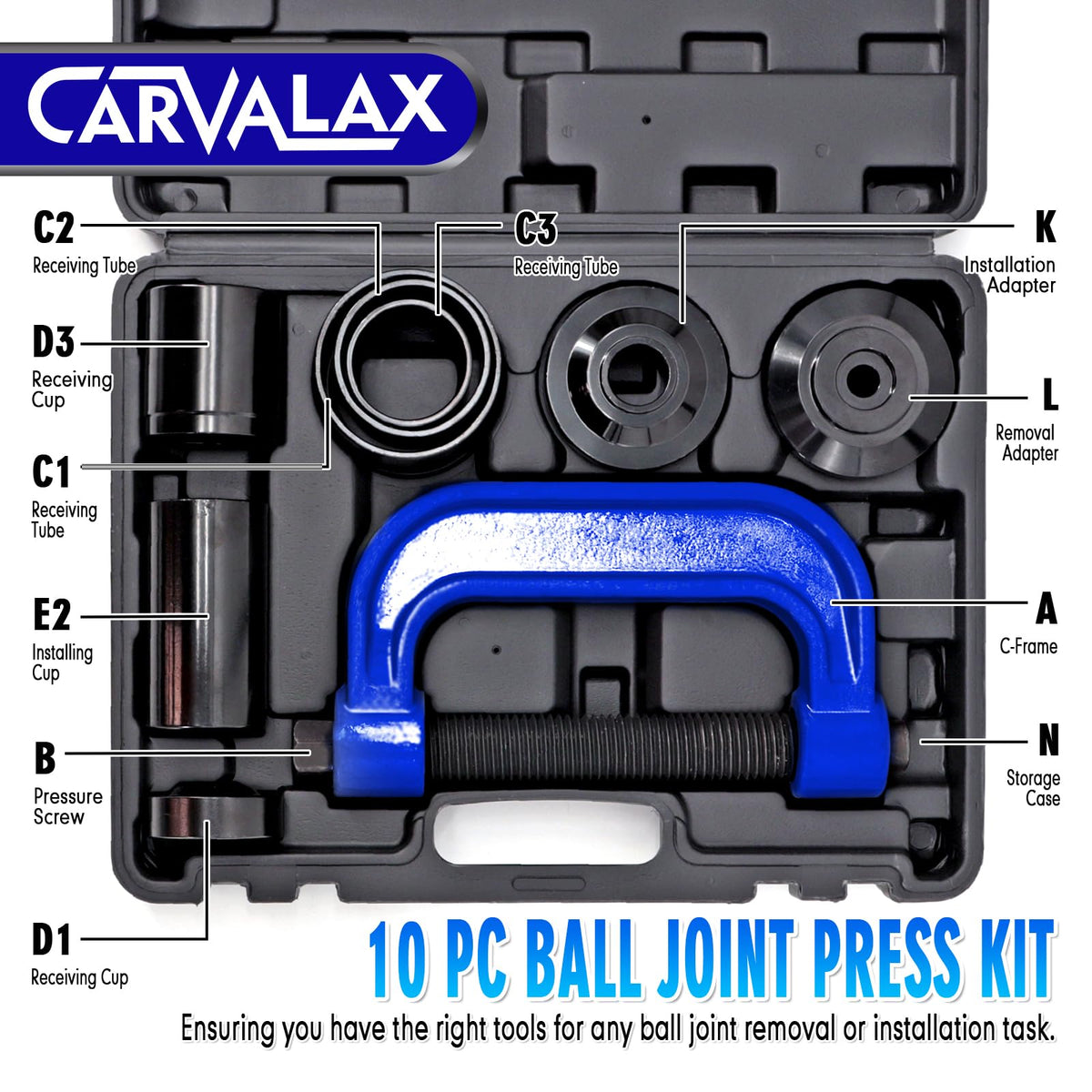 10-Piece Ball Joint Press Kit L22279