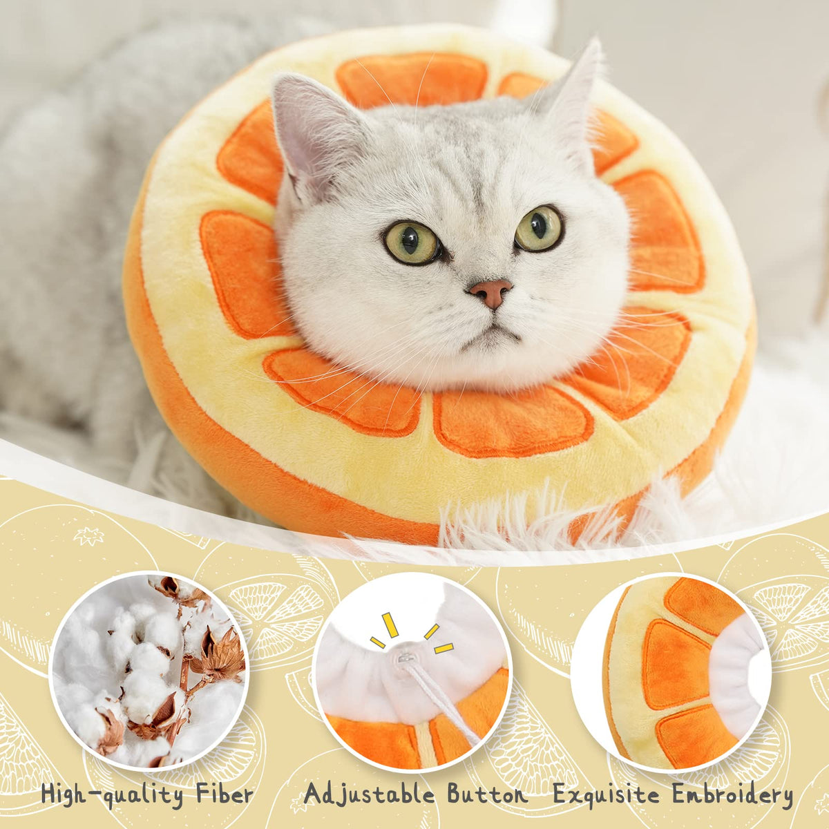 Adjustable Soft Cat Cone Collar Q791075