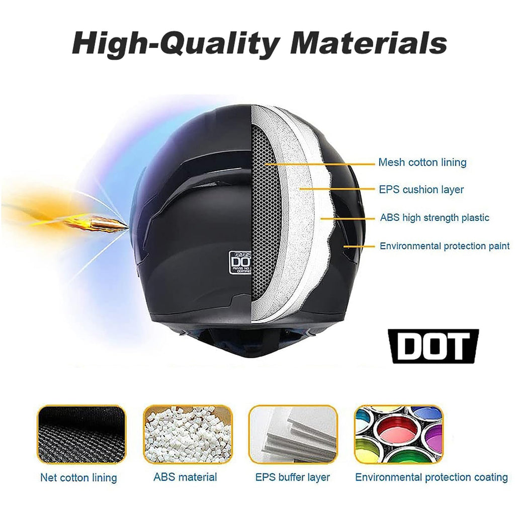 DOT Approved Flip Up Full Face Modular Motorcycle Helmet W18788