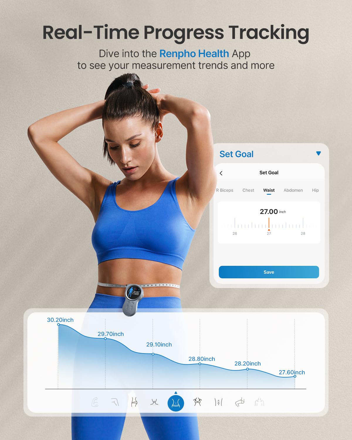 Smart Tape with Large Display, Scale with BMI X12198