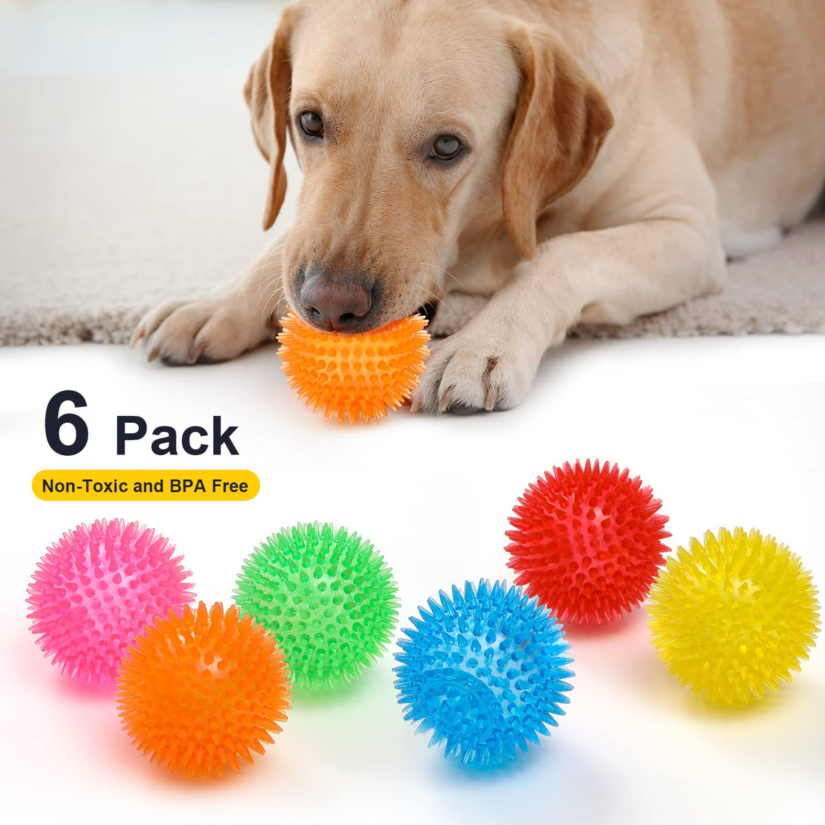 Squeaky Dog Toy Balls BPA Free Non-Toxic R623