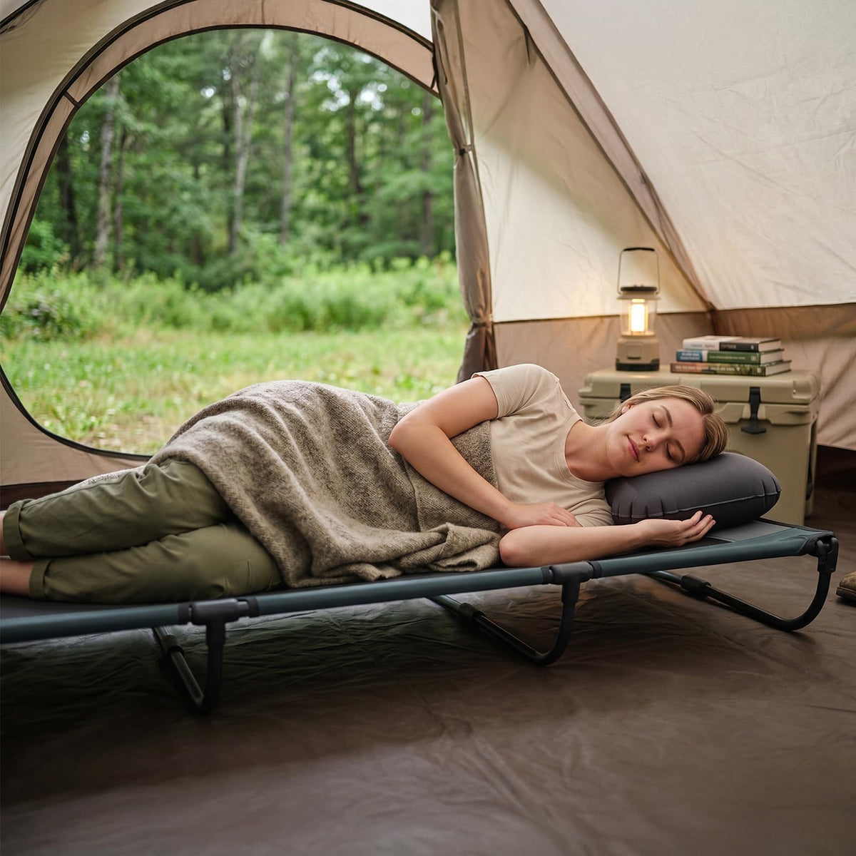 Ultralight Aluminum Camping Cot, Black X3547
