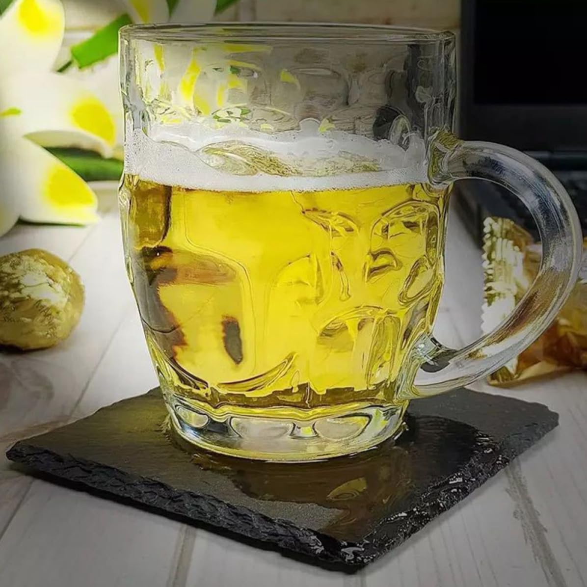 12pcs Natural Stone Cup Coasters Y767003