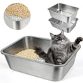 Stainless Steel Sifting Litter Box with Sifter I239