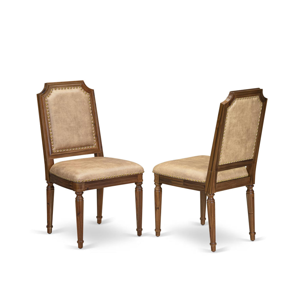 9 Piece Dining Table and 8 Beige Polyester Fabric Chairs O722803
