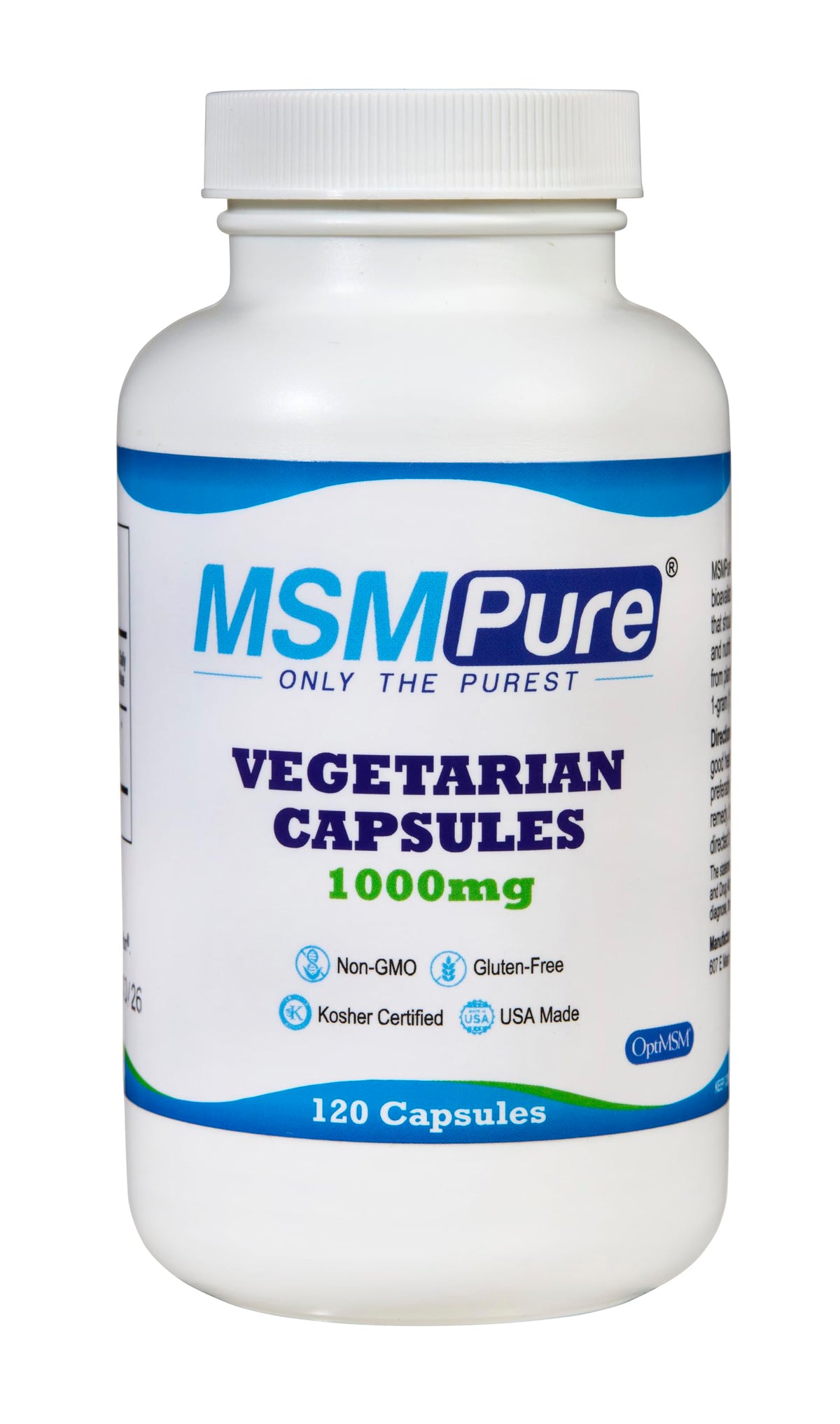 MSM 1000mg Vegetarian Capsules 120 Count U58435