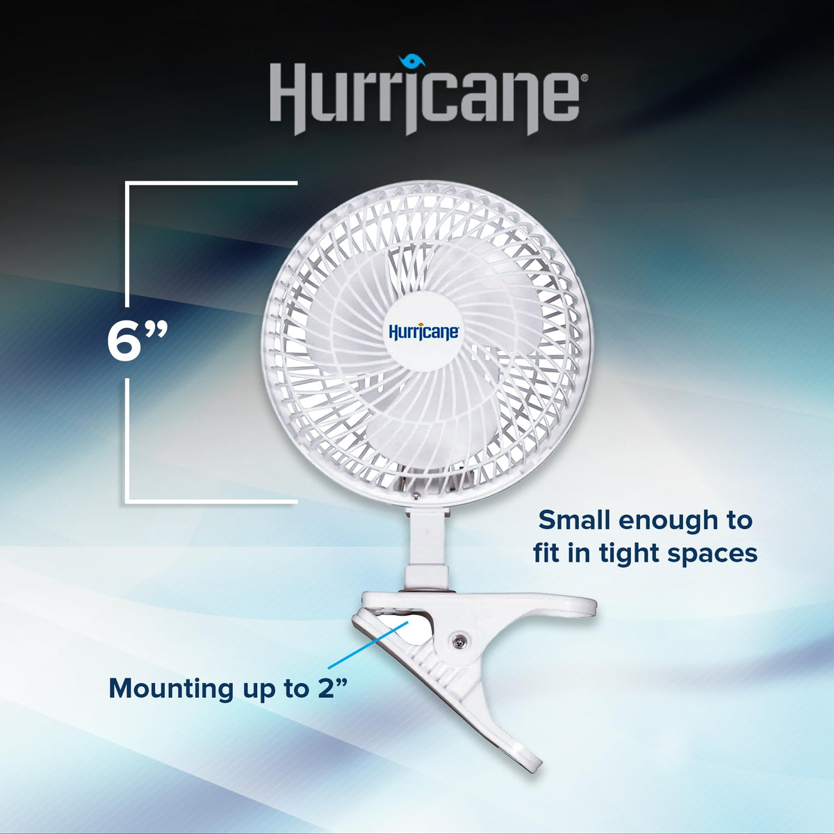 White 2-Pack 6" Clip-On Table Fan with 2 Quiet Speeds F62393