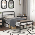 Twin Platform Bed Frame with Headboard and Footboard O660499
