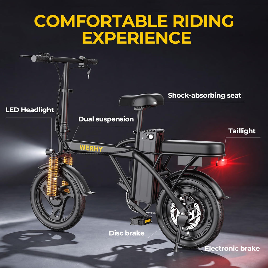 Electric Bike for Adults 750W Peak Motor 20 MPH Folding Ebike 14" F57721