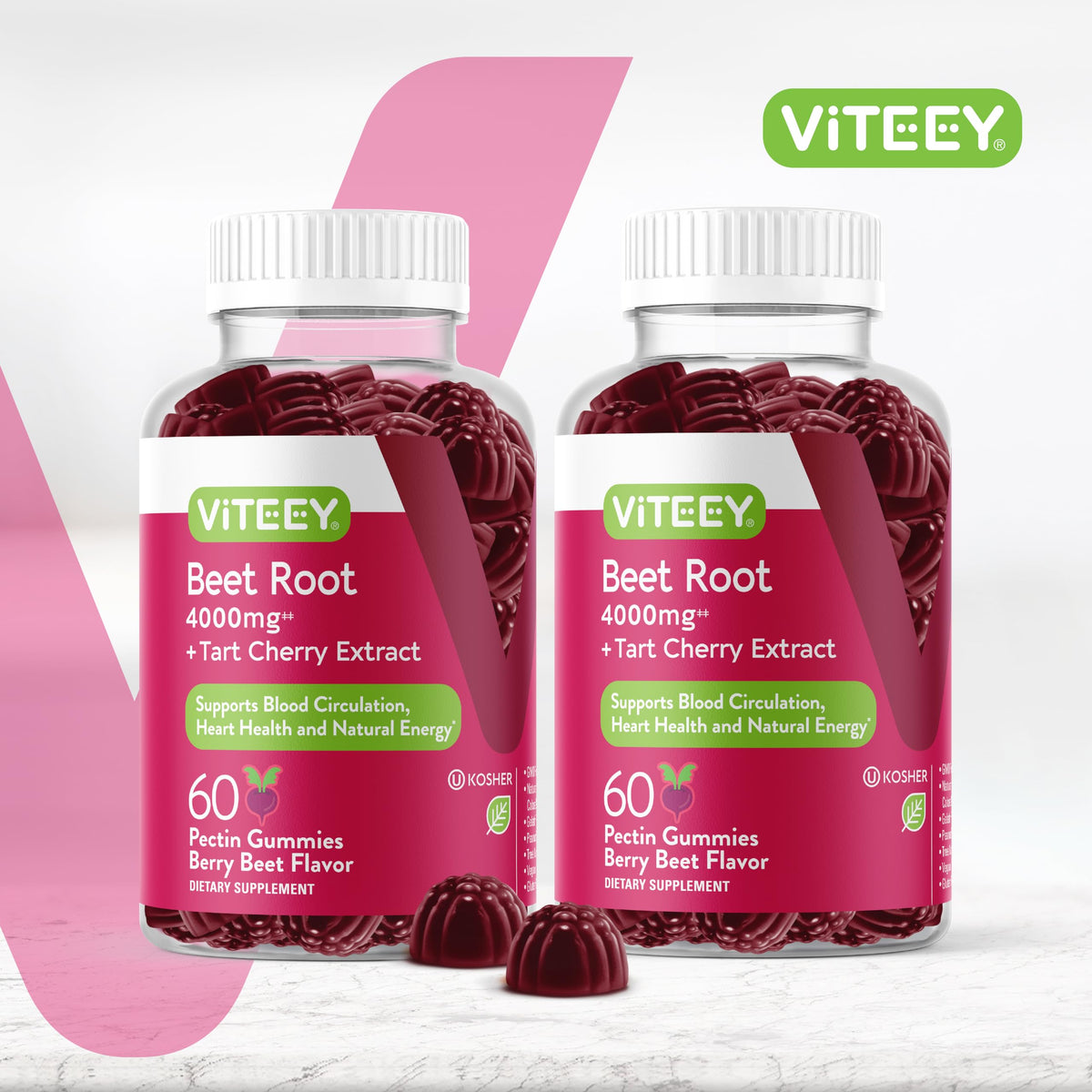 Beet Root Gummies 4000mg & Tart Cherry G8876