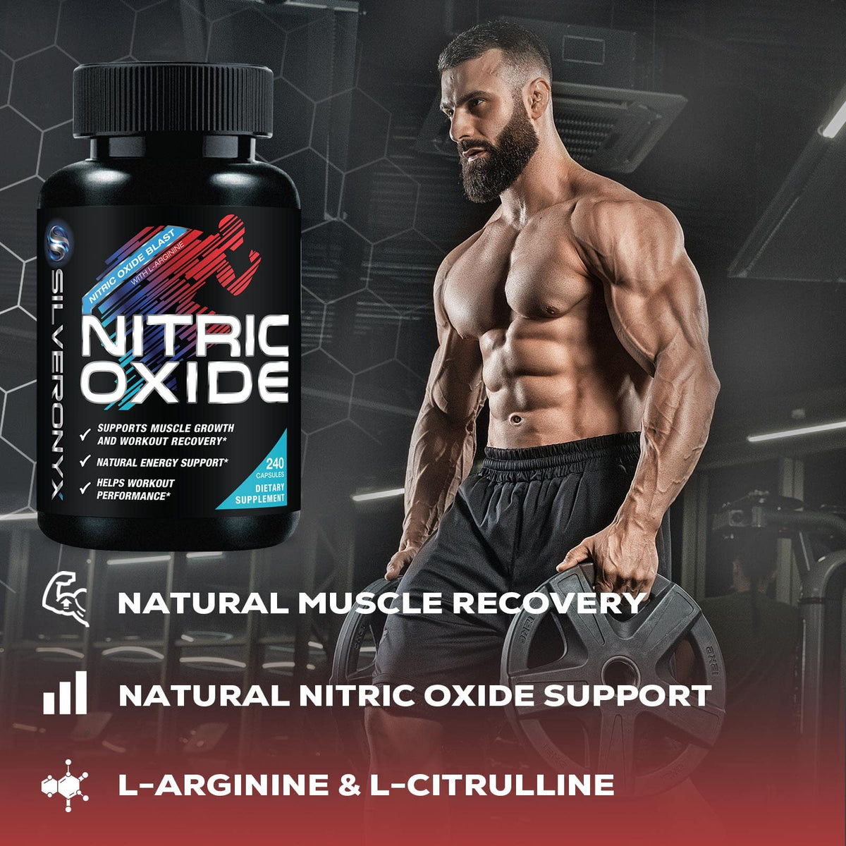 240 Capsules Nitric Oxide Booster E445939