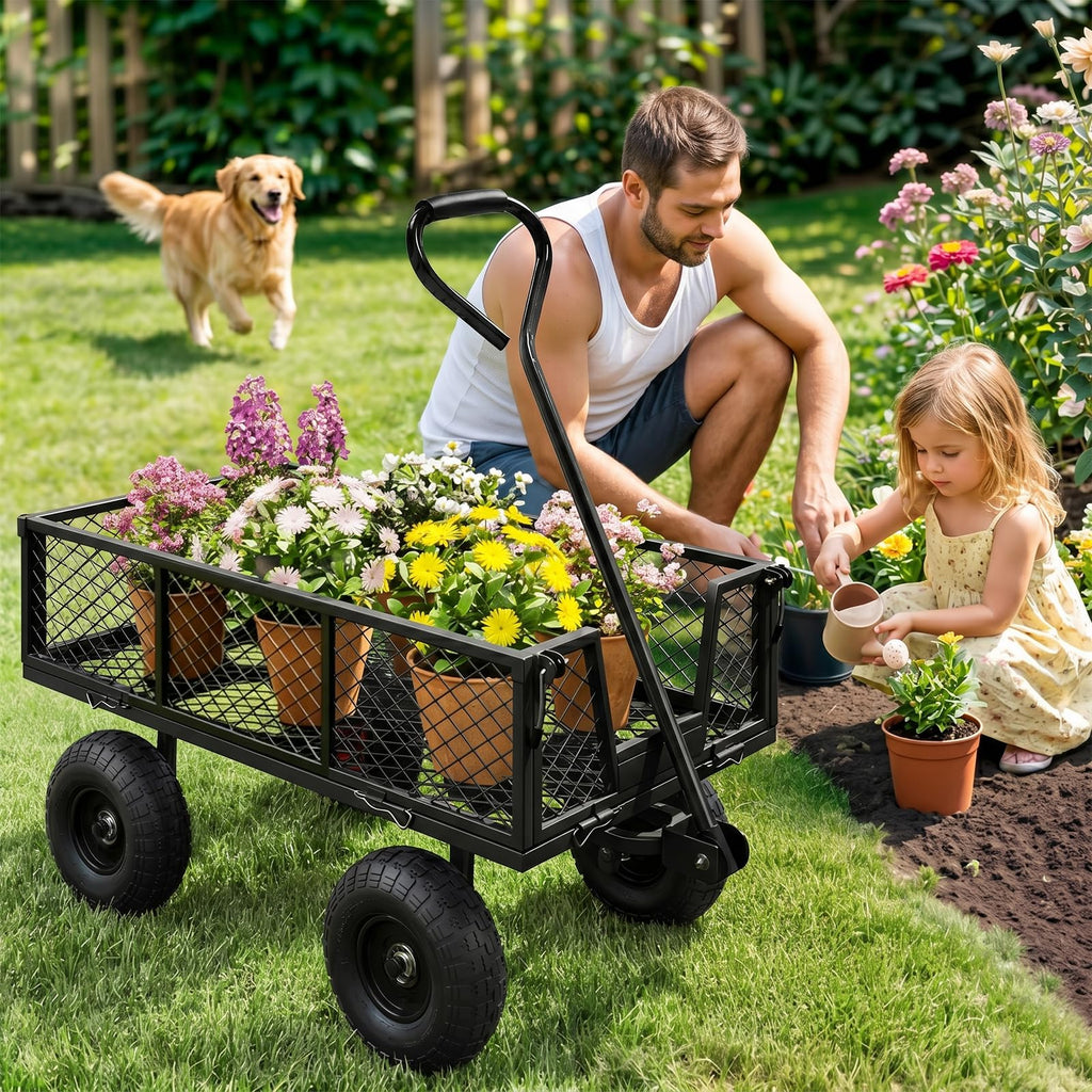 Steel Garden Cart 4 Cu Ft Utility Wagon B503