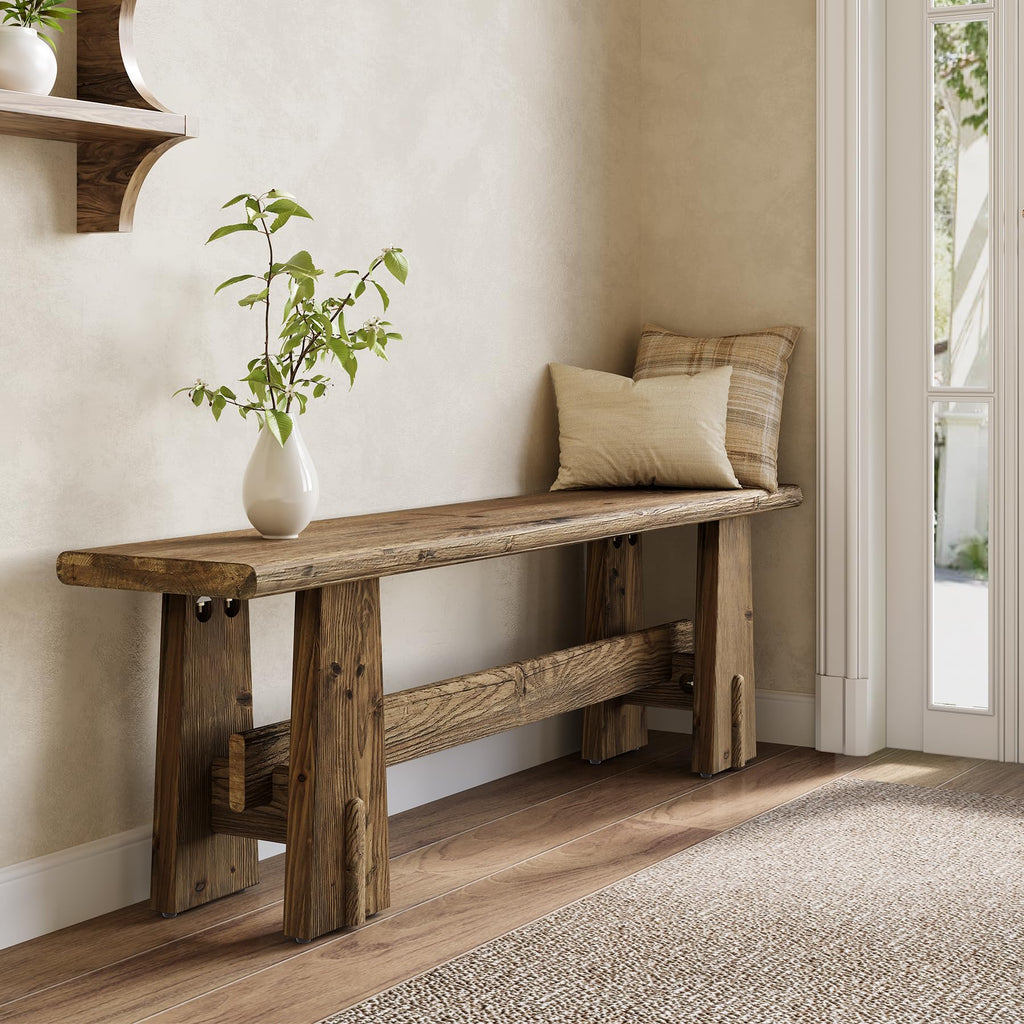 59" Solid Wood Bench C44455