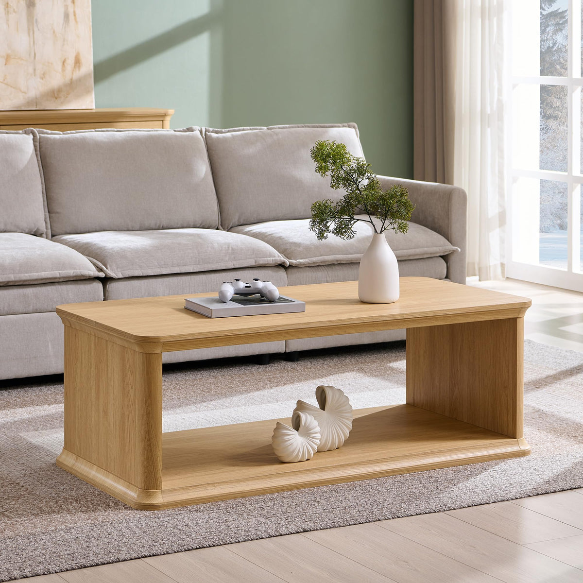 47.6" Wood Coffee Table W846