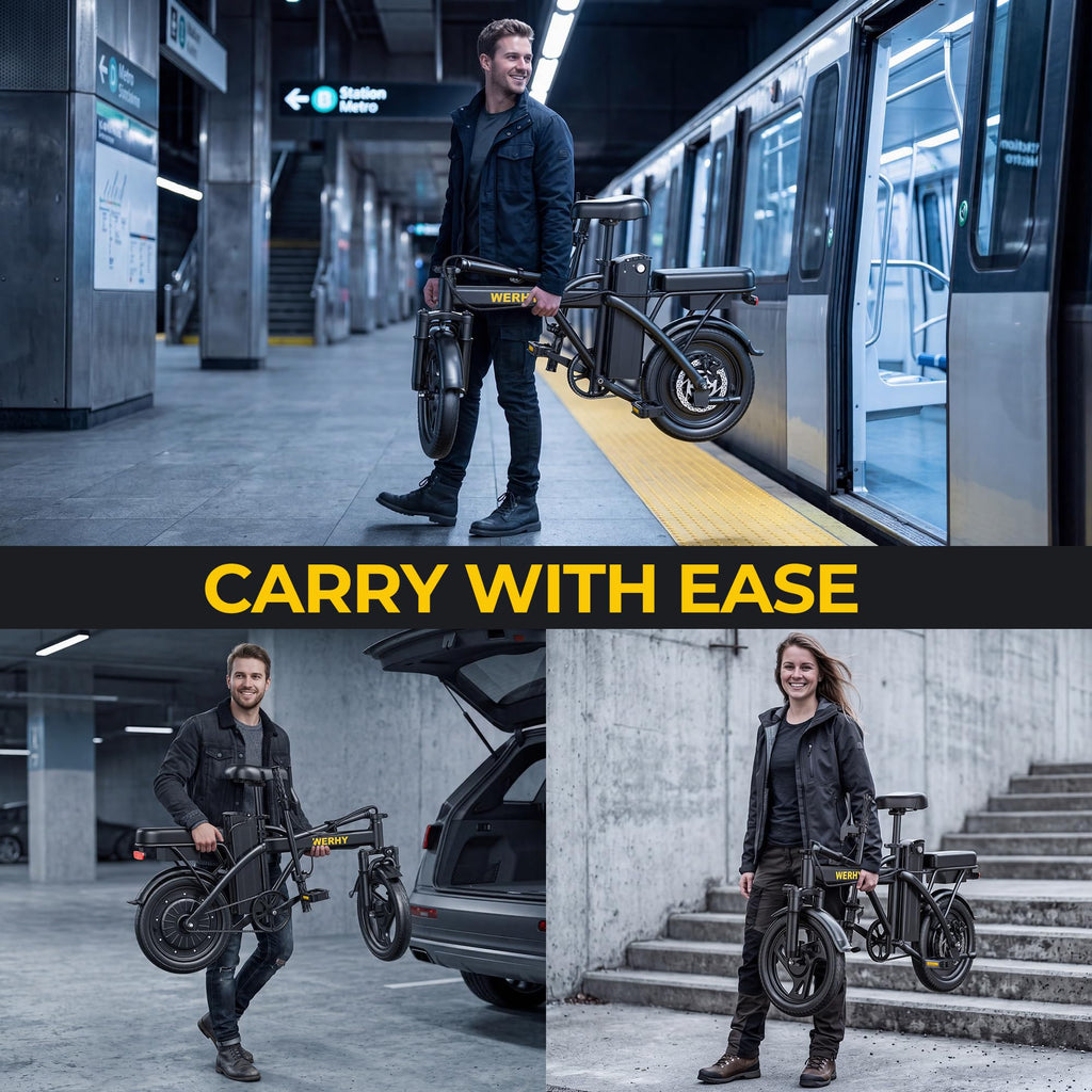 Electric Bike for Adults 750W Peak Motor 20 MPH Folding Ebike 14" F57721